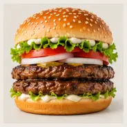 Burger Dublu cu Vită la Grătar