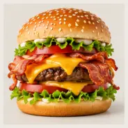 Burger XXL cu Vită, Bacon și Cașcaval